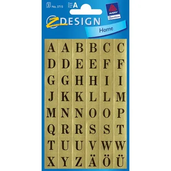 Samolepící etiketa AVERY Z-DESIGN Písmena na zlaté fólie - 3715