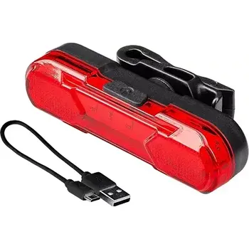 Cyklosvítilna NEO světlo zadní na kolo, 3V/210mAh, 30lm, 4 módy svícení, nabíjení micro USB, 91-002