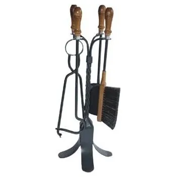 Krbové nářadí nářadí krbové KLASIK kov/třešeň, 4-dílná sada se stojánkem 534991
