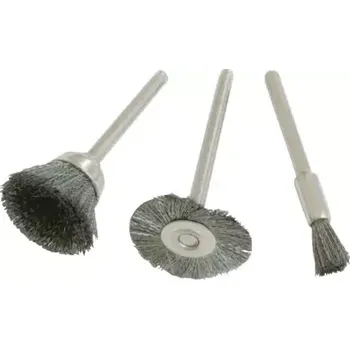 Brusný kotouč SILVERLINE sada ocelových kartáčů 3ks, s=3,1mm 125-580466