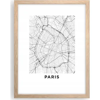 Obraz Obraz plakát v rámu světlý dub do obýváku 30x40 město plakáty na zeď