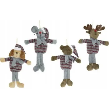 Vánoční dekorace Decorand Vianočná visiaca dekorace Zvieratká 1 9 Cm 2 druhy