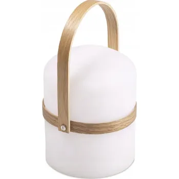 Stojací lampa STOJACÍ LAMPA mléčná bílá BAMBUSOVÉ DRŽADLO