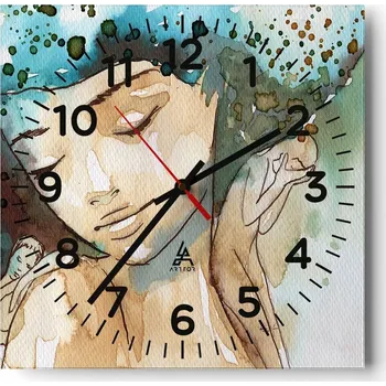 Hodiny Nástěnné hodiny do obýváku 40x40 Abstrakce Tiché hodiny Skleněné hodiny Bez hlučnosti