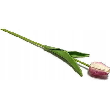 umělá květina TULIPÁN SILIKONOVÝ JAKO ŽIVÝ 33 cm KRÉMOVÝ