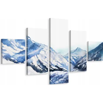 Obraz Obraz 5dílný Příroda HORY Zima Sníh 150x90