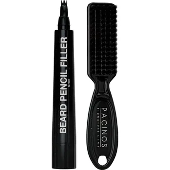 Péče o vousy Vyplňující tužka na vousy s kartáčkem PACINOS Beard pencil filler - tmavě hnědá