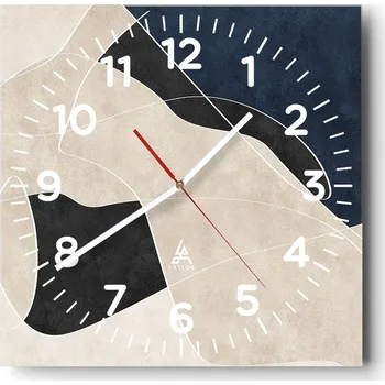 Hodiny Nástěnné hodiny do obýváku 40x40 Moderní Tiché Hodiny na skle Bezhlučné