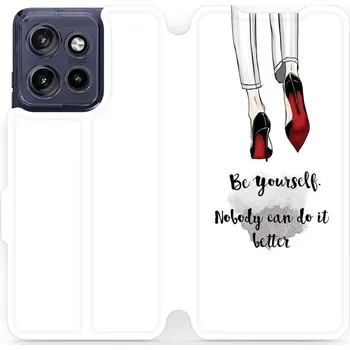 Pouzdro na mobilní telefon Knížkové flip pouzdro Mobiwear - Motorola Edge 50 Neo - M046P Be yourself - VÝPRODEJ (Knížkové flip pouzdro, obal, kryt Mobiwear na mobil Motorola Edge 50 Neo M046P Be yourself)