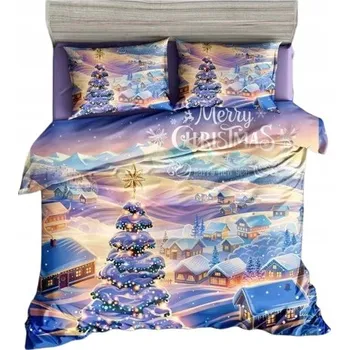 Povlečení Povlečení Zimní krajina/šedá - 160x200 cm - 3 díly