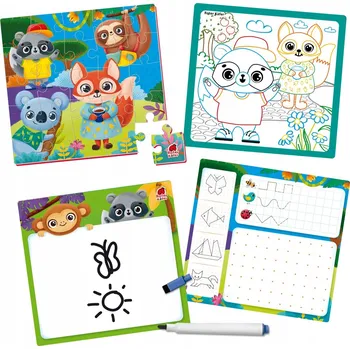 Hračka pro nejmenší Edukační hra 4v1 Zvířata GRY. Vzdělávací a didaktické Roter Kafer