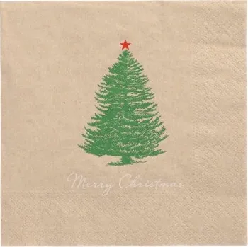 Papírový ubrousek Papírové ubrousky na štědrovečerní stůl - elegantní dekorace 33x33cm 20ks