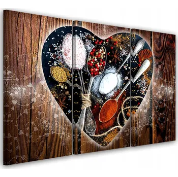 Obraz OBRAZ TRIPTYK Koření Srdce 60x40