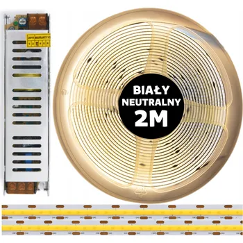 LED osvětlení SADA 2M LED COB pásek 480 diod 4000K bílá neutrální 24V 10W napájecí zdroj