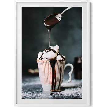 Obraz Nástěnný obraz do obýváku, kuchyně Horká čokoláda - motiv do kuchyně 70x100 cm