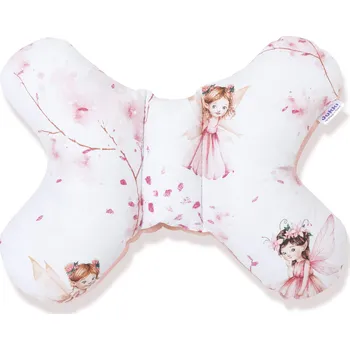 Polštář Protišokový Polštář Jukki motýl, růžový