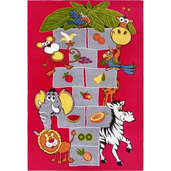 Koberec Hanse Home Dětský Koberec New Adventures 105304 červený šedý