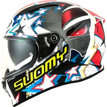 Helma na motorku SUOMY PŘILBA SPEEDSTAR IWANTU ČERNÁ ČERVENÁ BÍLÁ VELIKOST L