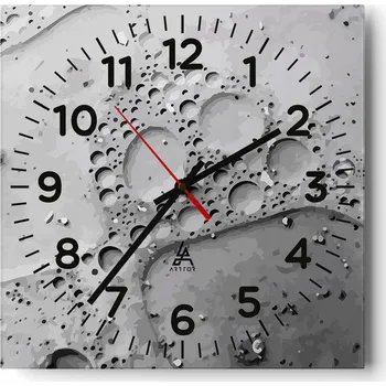 Hodiny Nástěnné hodiny do obýváku 40x40 Kompozice Tiché hodiny na skle Bezhlučné