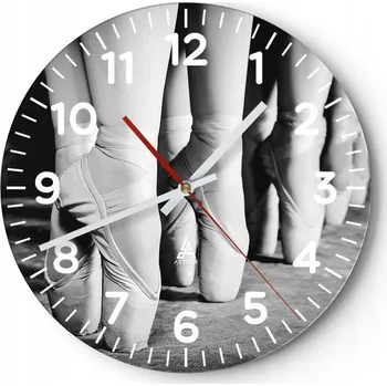 Hodiny Kuchyňské nástěnné hodiny 30x30 Baletka Moderní skleněné hodiny do obýváku Tiché