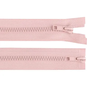 Zip kostěný No 5 dělitelný 2 jezdce / dvoucestný 75 cm bundový Varianta: 136 pudrová, Balení: 1 ks