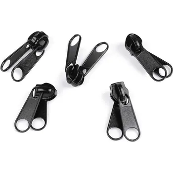 Zip Jezdec ke spirálovým zipům oboustranný No 7 Varianta: 3 černá, Balení: 5 ks