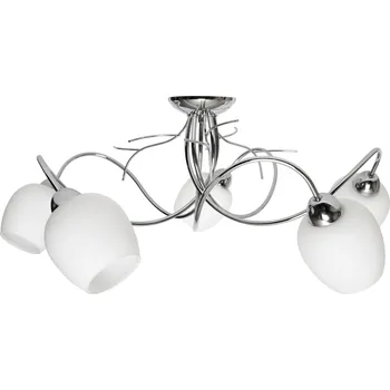 ZÁVĚSNÉ STROPNÍ SVÍTIDLO GLAMOUR STŘÍBRNÝ SKLENĚNÝ LUSTR STROPNÍ SVÍTIDLO DO POKOJE