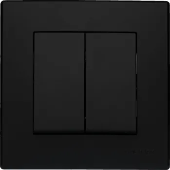 vypínač Dvojitý vypínač pod omítku Polmark černý ŁP-2L.CZ