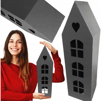 Zahradní domek LED SVÍČKOVÁ LUTERNA ZAHRADNÍ DOMEK DO DOMÁCNOSTI 42 CM OCEL ANTRACIT LUTERNA