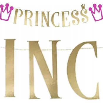 Girlanda banner Princess s korunkami - 90 cm