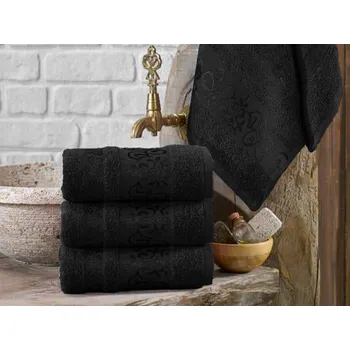 XPOSE® Bambusová osuška CATANIA - černá 70x140 cm, Bambus + Prodloužená možnost vrácení zboží do 50 dnů