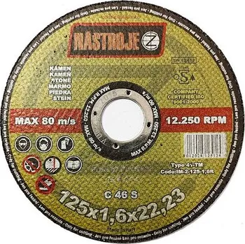Řezný kotouč NÁSTROJE CZ 125*1,6mm řezný kotouč na kámen IM-2-125-1,6R