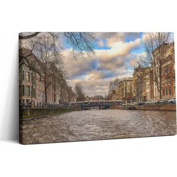 Obraz Fotoobraz na plátně Efektní do kuchyně Kanál v Rotterdamu 30x20 cm