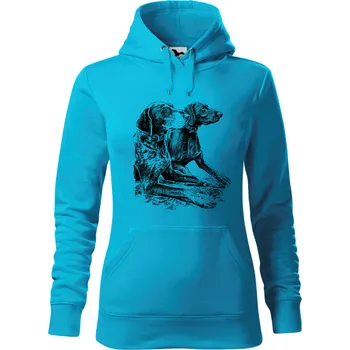 Dámská mikina Mikina - Ohař Barva: Modrá - tyrkysová (44), Velikost: L, Střih: Dámské