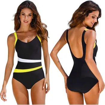 Dámské plavky JEDNODÍLNÉ PLAVKY ZEŠTÍHLUJÍCÍ DÁMSKÝ SPORTOVNÍ KOSTÝM L