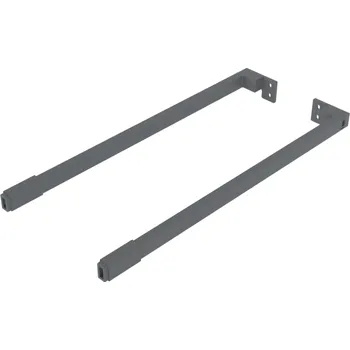 Nábytkové kování Reling podélný čtvercový pro zásuvky AXISPRO 500 mm antracit