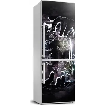 Fototapeta Nálepka na lednici - Motýli ve sklenici 70x190 cm