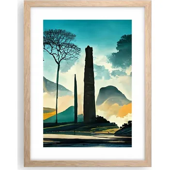 Obraz Obraz plakát v rámu světlý dub do obýváku 30x40 krajina plakáty na zeď