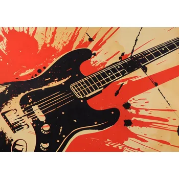 Plakát Plakát Elektrická kytara bez rámu 66,5 x 46,5 cm