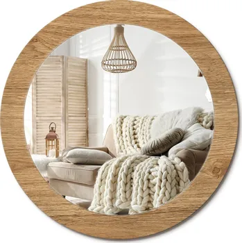 Zrcadlo Nástěnné Zrcadlo do Koupelny Textura dřeva 70 cm