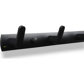 Věšák Věšák na oblečení do předsíně, hliníkový s 5 háčky LOFT, černý.