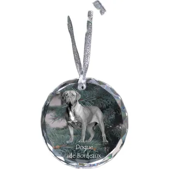 Obraz Bordeauxská doga, Francouzská doga, Bordeauxská doga - křišťálová vánoční koule se