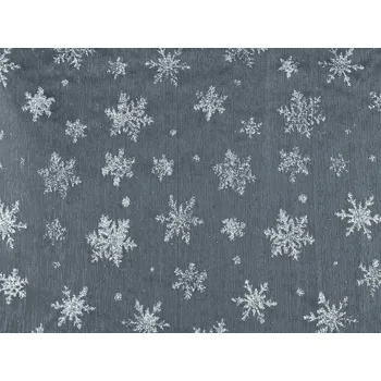 Organza s glitrovými vločkami Varianta: 3 modrá andělská stříbrná, Balení: 1 m