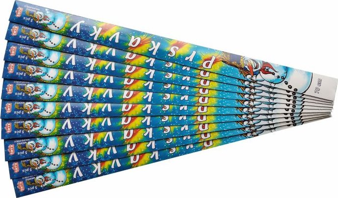 TARRA PYROTECHNIK Sada svatebních prskavek 10bal./70cm - Sada prskavek SP70A-10
