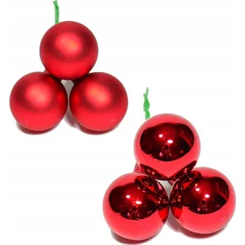 Vánoční dekorace Vánoční Baňky červené 3 cm / 18 ks