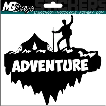 Samolepicí dekorace na vozidlo NÁLEPKA na auto ADVENTURE ALPINISTA 14x15