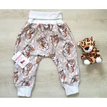 AMÁLKA Elastické rostoucí kalhoty teplákovina, tygr Velikost: 80