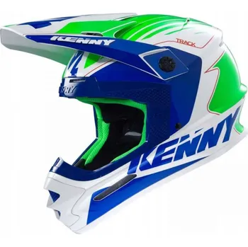 Helma na motorku KENNY PŘILBA TRACK MODRÁ / NEONOVĚ ZELENÁ MOTOKROSOVÁ VELIKOST L