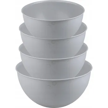 Sada kuchyňských misek – šedé, 4 ks