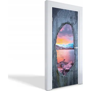 Fototapeta Samolepící nálepka na dveře skříně Pohled přes díru 85 x 205 cm